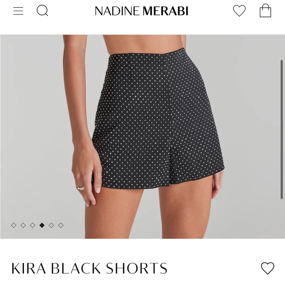 Black Rhinestone Women's Shorts